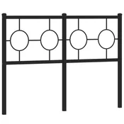 Vidaxl Kovinsko nadomestno vzglavje črno 120 cm