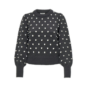 JDY Pulover JDYSigrid  temno siva / off-bela
