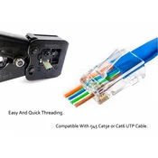 Konektor skozni UTP Cat.5E RJ45 10x 8PIN