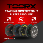 Toorx Training Bumper Weight Plates Absolute – olimpijski bumper utežni diski – po naročilu (dobava 10 do 14 dni)
