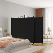 Vidaxl Paravan 4-delni črn 698x180 cm blago