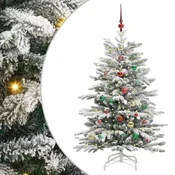 Vidaxl Umetno Zložljivo Božično Drevo Bela 150 cm PE in PVC