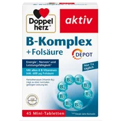 Doppelherz Aktiv Vitamini B-kompleks + folna kislina Depot, 45 tablet