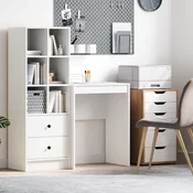 vidaXL Minimalistična pisalna miza Bela Iverna plošča 60 x 40 x 76 cm