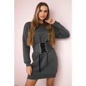 Insulated dress with decorative graphite belt