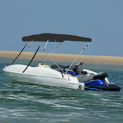 vidaXL Bimini tenda s 4 loki črna 239x184x131 cm