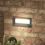 Lucande Lachlain LED stenska svetilka za vgradnjo na prostem - Sodobni - antracit - Aluminij