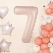 Rojstnodnevni balon številka 7, karamelen, 100 cm