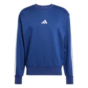 ADIDAS SPORTSWEAR Športna majica ESSENTIALS THREE STRIPES FLEECE mornarska/bela