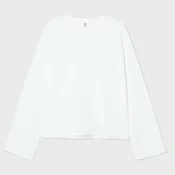 Cropp - Bluza z raglanskimi rokavi - bela