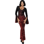 Ženska obleka KILLSTAR - Hexemore Sequin - Black/Red - KSRA013838