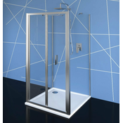 Tristranski zaslon EASY LINE, 700 x 1000 mm, zložljiva vrata, L/D različica, prosojno steklo - Zložljiva - Tristranska
