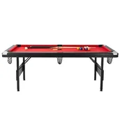 VEVOR Bilijarski stol 2134x1200x805 cm crvene boje