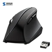 SANWA Vertikalni Bluetooth miš, 1600 DPI, Crni