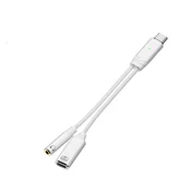 INF USB-C na 3,5 mm avdio adapter z 100W PD polnjenjem in vgrajenim DAC White, (5000276612)