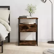 Vidaxl vidaXL Nočna omarica dimljen hrast 40x42x55 cm