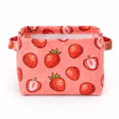 LIVEFY koš za igrače/organizator Strawberry, rdeč