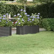 Povišena vrtna gredica od pocincanog celika 114 x 40 x 36 cm antracit