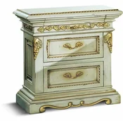 Casa Padrino luxury baroque bedside table ivory/gold 65 cm - Made in Italy