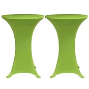 Vidaxl Raztegljiva Prevleka za Mizo 2 kosa 80 cm Zelene Barve