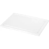 Gastro deska za rezanje z utorom 33x22 cm, bela