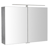 SAPHO Elegantna RIWA zrcalna omarica z LED osvetlitvijo, 81x70x17 cm, srebrni hrast