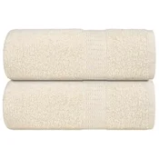 Vidaxl Pralne brisače FROGN 2 kosa kremne 30x30 cm 360 g/m2