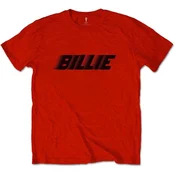 Billie Eilish Racer Logo & Blohsh (Back Print) Red M Majica