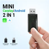 Ottocast Mini brezžični CarPlay/Android Auto adapter za samodejno povezavo vozila in telefona brez kablov - USB-A ali USB-C