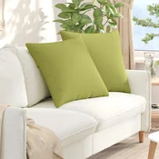 Jastucici za sofu 2 pcs Svijetlo zelena 60 x 60 cm tkanina