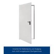 Pocinkan Vratni element z okvirjem bel 875 mm x 2000 mm x 55 mm DIN levo
