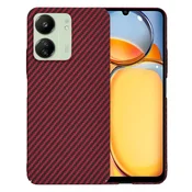 Trden TPU ovitek Techsuit Carbonite FiberShell za Xiaomi Redmi 13C 4G/Poco C65/Redmi 13C 5G - red