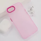 Maska Electro Glow Frame za iPhone 16e/ 17e roze