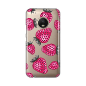 Ovitek Print za Lenovo Moto G5 Plus My Print Cover, Skin Pink Strawberry Pattern, pink in prozorna