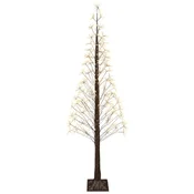 Vidaxl Božično drevo starburst Rjava 240 cm Plastika 688 LED