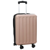 vidaXL Zložljiv Kovček Trda Školjka 20 Roza zlata 34x23x55.5 cm ABS