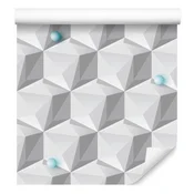 Geometrijska tapeta s 3D učinkom za dnevno sobo in spalnico 50x1000 cm