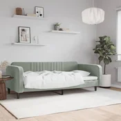 Dnevni krevet svjetlosivi 90 x 190 cm baršunasti