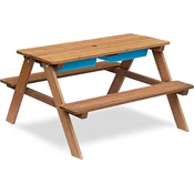 Djecja vrtna klupa s igracim stolom PLAYLAND 88x88x51 cm