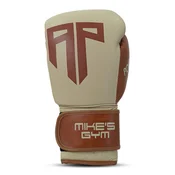 Polleo x AP Boxing Gloves Leather, White/Brown - 14 oz