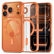 Overboard Komplet ovitkov Electro MagSafe za iPhone 17 Pro Max - zlat + zaščita za zaslon