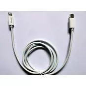 Xwave Kabl TIP-C-muški - LIGHTNING(za iPHONE -muški)/dužina 2m/3A/Aluminium /beli pvc ( TIP-C za iPhone 2m 3A Al white pvc )