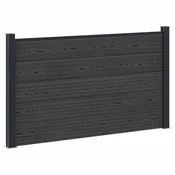Panel ograde WPC i aluminij Crna
