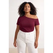 Trendyol Curve Ženska bluza Tbbss26Af00088, Bordo