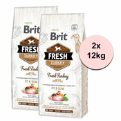 Brit Fresh Turkey with Pea Adult Fit & Slim 2x12 kg