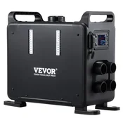 VEVOR Dieselski grelec zraka 8kW vse v enem vertikalen prenosni 12V 24V Bluetooth upravljanje CO alarm