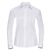 Womens Long Sleeve Shirt, Herringbone Shirt Russell