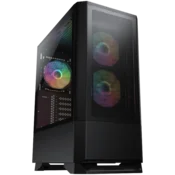 COUGAR | MX430 Mesh RGB Black | PC Case | Mid Tower/Mesh Front Panel/3 x ARGB Fans/4mm TG Left Panel - CGR-51C6B-MESH-RGB