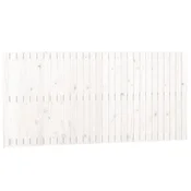 Vidaxl Stensko posteljno vzglavje belo 185x3x90 cm trdna borovina