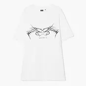 Cropp - Bela majica s printom - white